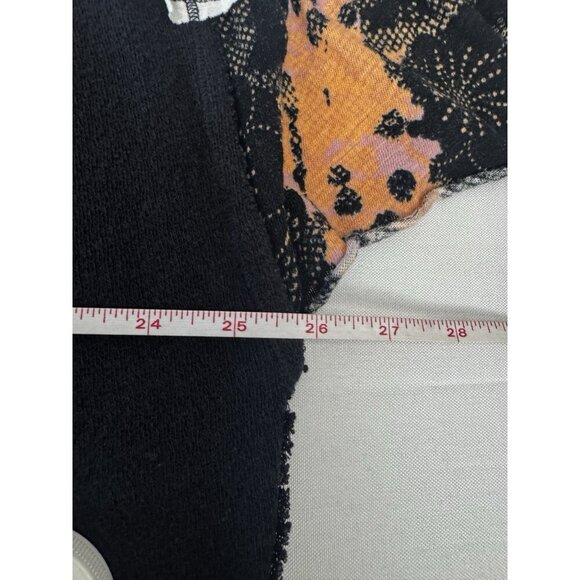 Boho XS Floral Butterfly Sleeve Top Oversized Festival Coastal Fairycore Bat - Picture 13 of 15